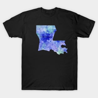 louisiana state map watercolor Watercolour Baton Rouge T-Shirt